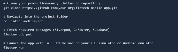 Compiling and Running Locally via Flutter Go CLI (figure 4)