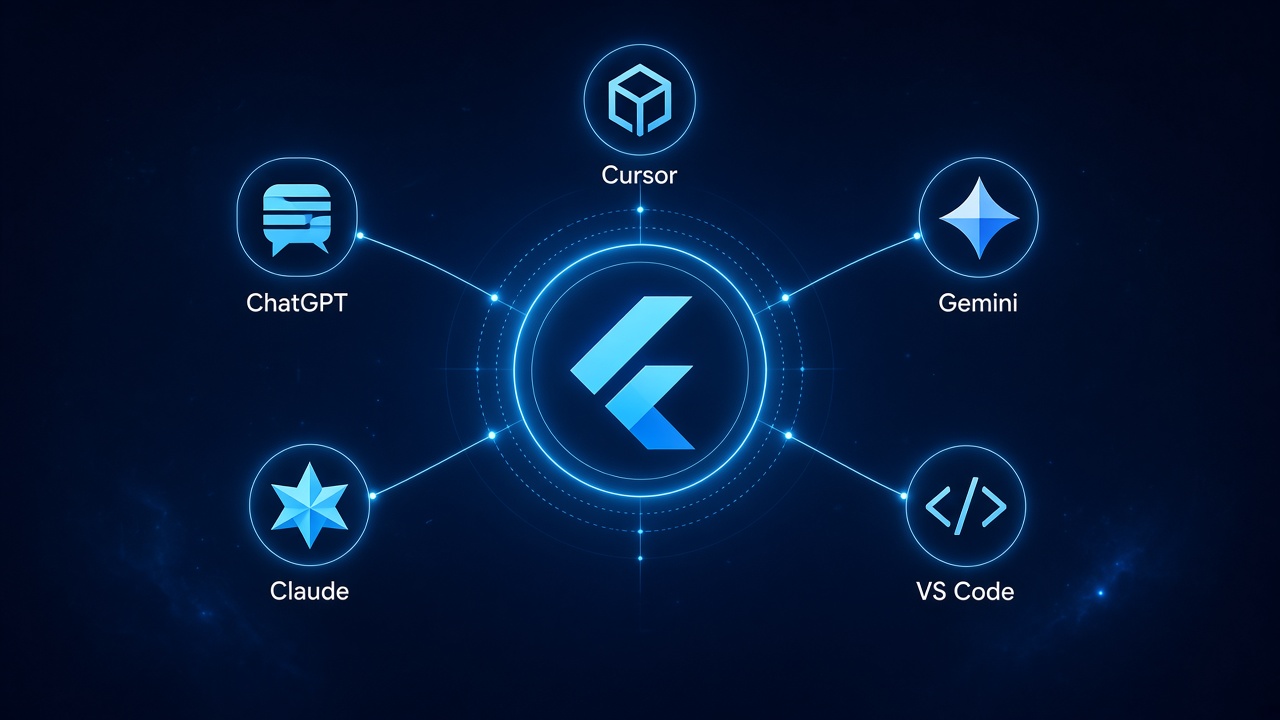 FlutterGo connected to ChatGPT, Claude, Cursor, Gemini, and VS Code