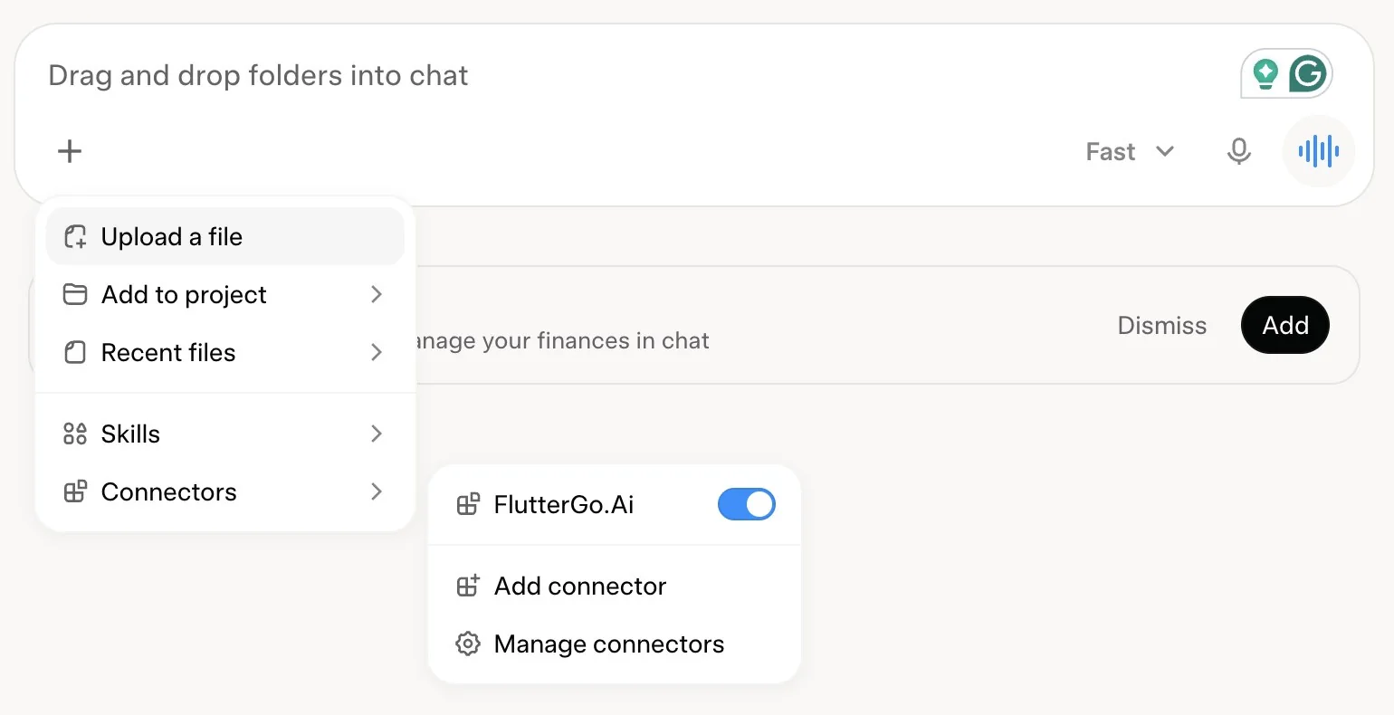 FlutterGo connector enabled in Grok